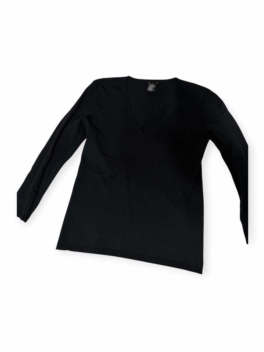 Theory Black V-Neck Women's Sweater